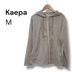 a2265　Kaepa ケイパ レディース ジップアップパーカー M グレー ボーダー