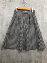 any SiS エニィスィス オンワード樫山 千鳥格子 Aライン 台形 スカート size2/白×黒 ■■ レディース