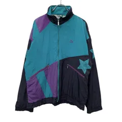 80～90s PUMA トラックジャケット XL ブラック プーマ アームプリント ワンポイントロゴ刺繍 ジャージ スポーティー 春秋物 a712-6534