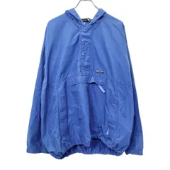 90s patagonia アノラックパーカー XL ブルー系 パタゴニア 93年製 バギーズプルオーバー ハーフジップ ライトアウター 春秋物 a801-5455