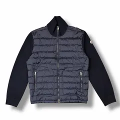 国内正規 MONCLER CARDIGAN TRICOT ニット切替ダウンジャケット モンクレール I20919B50700 ブラック XL （10152M）