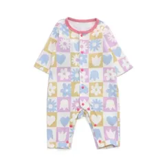 《新品》前開きカバーオール ロンパース 60㎝ 70㎝ Ampersand ベビー服 L132035