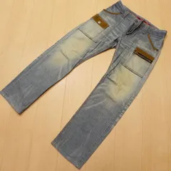 (121★ 日本製 エドウィン EDWIN 413XVS ウエスタン ブッシュパンツ W30 ストレート ユーズド加工 デニム ジーンズ 古着