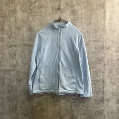 【T-324】ユニクロ フリースジャケット M ライトブルー フルジップ UNIQLO レディース フリース 古着 アウター カジュアル シンプル 防寒 軽量 羽織り 秋冬