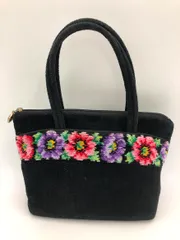 FEILER フェイラー ミニ フラワー トート バッグ 黒  ■■ レディース