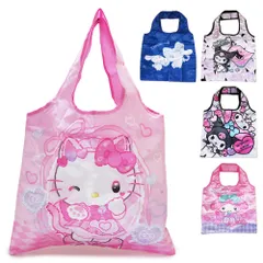 サンリオ トートバッグ ハローキティ マイメロディ クロミ シナモロール サテン エコバッグ ポーチ付き 折りたたみバッグ キャラクター 日本限定 ヤスダ通商 SANRIO 【メール便対応】