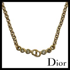 極美品✨ Dior ネックレス CD ロゴ ラインストーン 希少 刻印 1961 