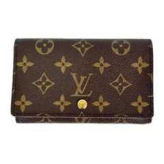 LOUIS VUITTON ルイ・ヴィトン ポルトモネ・ビエ トレゾール 二つ折り財布 スナップボタン  ブラウン モノグラムキャンバス アメリカ製