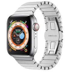 [BELTIES] 【SNSで話題】 アップルウォッチバンド AppleWatch用 42mm（Series 1 / 2 / 3） 44mm 45mm 46mm 49mm ステンレス ステンレススチールバンブーバンド アップルウォッチ11 U 9942a53b