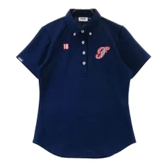 サイズ：M FILA GOLF フィラゴルフ  半袖ポロシャツ ボタンダウン  ネイビー系 [240101637590] ゴルフウェア レディース ストスト