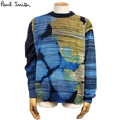 ポールスミス Paul Smith 新品 セーター クルーネック M2R 248Y L21943 ブルー系 ニット コットン メンズ S/M 並行輸入品 送料無料のサムネイル