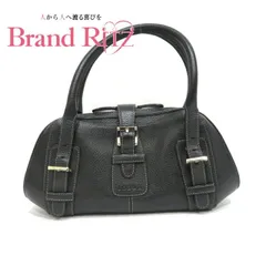 中古 ロエベ ハンドバック センダ 本皮 レザー ブラック メタルパーツ シルバー金具 ミニボストン ファスナーポケット レディース LOEWE 【送料無料】【西神店】