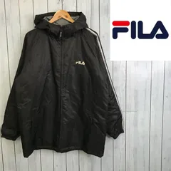 FILA フィラ 中綿ジャケット ジャンパー パーカー アウター スポーツウエア 大きいサイズ メンズ LLサイズ ブラック