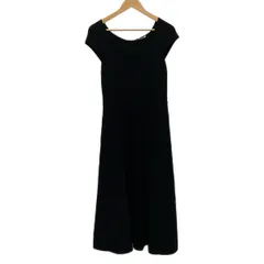 EPOCA(エポカ) ワンピース サイズ40 M レディース美品  - 黒 半袖/マキシ丈/ニット