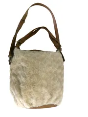 k04250929002　any SIS　サイズ表記無し　茶×白　　バッグ　ショルダーバッグ　秋冬