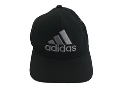 k04250904071　adidas　OSFX(57-60cm) フリーサイズ　黒×グレー　　帽子　キャップ　通年