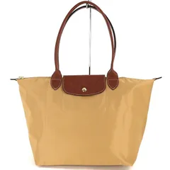 ロンシャン プリアージュ L フォーン ベージュ系 オリジナルＬショルダーバッグ A4サイズ収納 トート リサイクルキャンバス L1899089P86 アクトワン【中古】