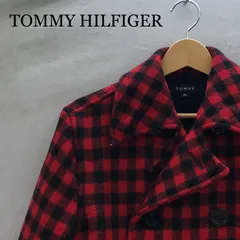 【古着】【USED】 TOMMY HILFIGER コート ギンガムチェック M1 7400 M 赤  ファッション素材:毛・ナイロン・ポリエステル_233023