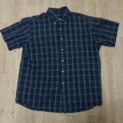 ポロラルフローレン メンズ ボタンダウン チェック 半袖 シャツ XL/105