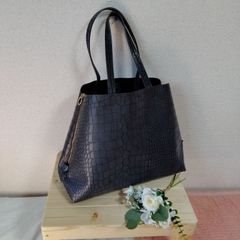 激レア美品】Semplice PYTHON トートバッグ ネイビー - メルカリ