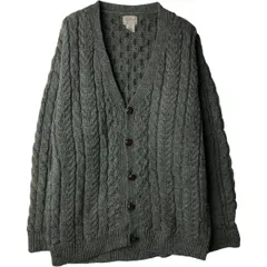 古着 90年代~ エルエルビーン L.L.Bean フィッシャーマンアランニットカーディガン アイルランド製 メンズL相当 ヴィンテージ/eaa612311