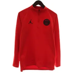 ナイキ NIKE Jordan パリ サンジェルマン トレーナー スウェット トレーニングウェア 長袖 ハーフジップ ロゴ S 赤 レッド /XZ ■GY99