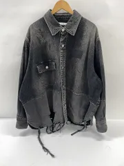 JieDa　ツートーン　ダメージ　オーバーデニムシャツ　【M128-20260304-01KS】