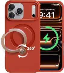 【2026新登場・機能美の極み】CASEKOO iPhone 17 Pro 用 ケース 360度回転スタンド MagSafe対応 米軍MIL規格 360°全方向耐衝撃 横縦両立 耐衝撃 滑り止め マット仕上げ 黄変防止 ワイヤレス充電対応 ストラップホール付き