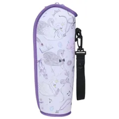 たけいみき ペットボトルホルダー ソフトボトルケース 白鳥とブラックスワン 東亜金属 ペットボトルカバー ステンレスボトルカバー 500ml対応 ガーリーイラスト グッズ 