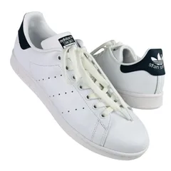美品★adidas★アディダス【STAN SMITH:スタンスミス】メンズ レザー エンボス加工トレフォイルロゴ スニーカー (US9.5/27.5㎝相当) ストリート メンズスニーカー カジュアルシューズ 春靴 ホワイト