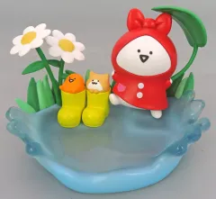 【中古】小物入れ・収納ケース お文具さん＆ゼリーさん＆子猫さん 水たまり小物トレイ 「一番くじ お文具といっしょ ～明日もきっといい天気～」 B賞