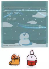 [중고] 상품 세트 문구 씨 & 젤리 씨 & 새끼 고양이 씨 (지퍼 가방 & 스티커 2 장 세트) 날씨 여러 가지 문구 컬렉션 [이치 반 쿠지 문구와 함께 ~ 내일도 분명 좋은 날씨 ~] G상