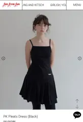 新品) 펀프롬펀 黒 プリーツ ONE PIECE