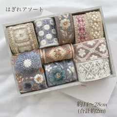 《１点のみ》 インド刺繍リボン はぎれアソート 2m ハンドメイド資材 インドリボン