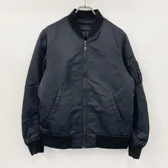 古着 used　UNIQLO　ユニクロ　MA-1　ブルゾン/スイングトップ　中綿入り　黒　ブラック　Lサイズ