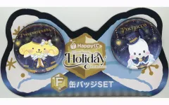 【中古】バッジ・ピンズ ポムポムプリン＆ポチャッコ 缶バッジSET 「Happyくじ Sanrio characters Holiday Collection」 F賞