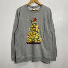 Printstar プリントスター UNIVERSAL トレーナー スウェット ミニオン クリスマス ツリー フロント プリント コットン キャラクター グレー XL C104