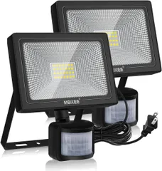 MEIKEE 投光器 昼白色 センサーライト フラッドライト 屋外 20w 防水 6500K 2000LM 投光器 フラッドライト 昼白色 超高輝度 駐車場 玄関灯 倉庫 屋内 町内の防犯に PIR屋外センサー 照明器具【PSE認証済 ２個セ e4dbcf39