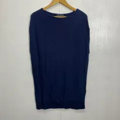 mizuiro ind ミズイロインド ニット ベスト ボートネック 無地 シンプル コットン レーヨン ネイビー F C107