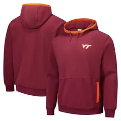 コロンビア メンズ トップス Tシャツ フリース パーカー Mens Columbia Maroon Virginia Techokies Flanker Fleece Pullover Hoodie Vat Red レッド