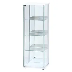 不二貿易 コレクションケース フィギュアケース 4段 幅42.5×奥行36.5×高さ120cm ホワイト 強化ガラス 背面ミラー 組立商品 97338★m 73ed3756