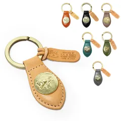 イルビゾンテ レザーキーホルダー キーリング IL BISONTE C0563 SKH017 ビゾンテ プレゼント 鍵 革 ヌメ ヤキヌメ ブラック 黒 緑 カーキ グリーン