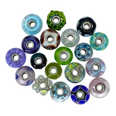 トロールビーズ 19点 パーツ チャーム ネックレス ブレスレット ビーズ 天然石 ガラス マルチカラー LAA 925 TROLLBEADS エレガント 上品 華やか 高級感 洗練 スタイリッシュ コレクション