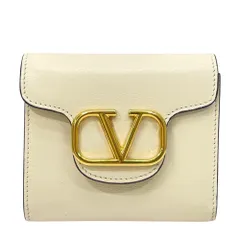 ヴァレンティノ Vロゴ シグネチャー スモール ウォレット 三つ折り 財布 折財布 レザー アイボリー ゴールド P0Z19ZXL I16 VALENTINO エレガント 上品 高級感 洗練 スタイリッシュのサムネイル