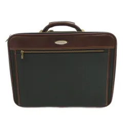 サムソナイト Samsonite ブリーフケース ショルダー 2WAY ビジネス ナイロン レザー ロゴ ゴールドカラー金具 緑 グリーン 茶 ブラウン /FF ■GY18