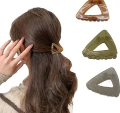 バンスクリップ ミニ ヘアクリップ 3個入り 三角ヘアクリップ 髪留め 小さめ ヘアー クリップ アクセサリー
