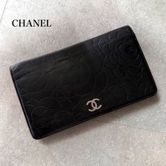CHANEL　シャネル　カメリア　ラムスキン　フラップ長財布 CHANEL（シャネル） カメリア ゴールド金具 長財布（小銭入れあり