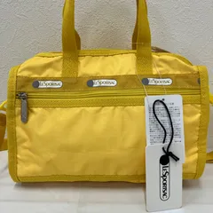 401　良品　LeSportsac　レスポートサック　ハンドバッグ　 2way　ショルダーバッグ　ヘリテージコレクション　 Heritage Collection　DELUXE MINI DUFFEL　 ダッフル　ヘリテージレモン　イエロー系　軽量　タグ付き