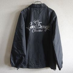 【美品】GOOD ENOUGH【バックロゴ ナイロン コーチジャケット】 M グッドイナフ ブラック GDEH 26020812