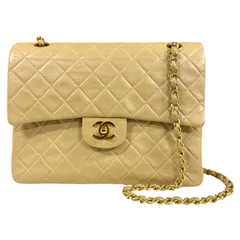 シャネル マトラッセ ショルダーバッグ ラムスキン ベージュ レディース  CHANEL  中古 シャネル